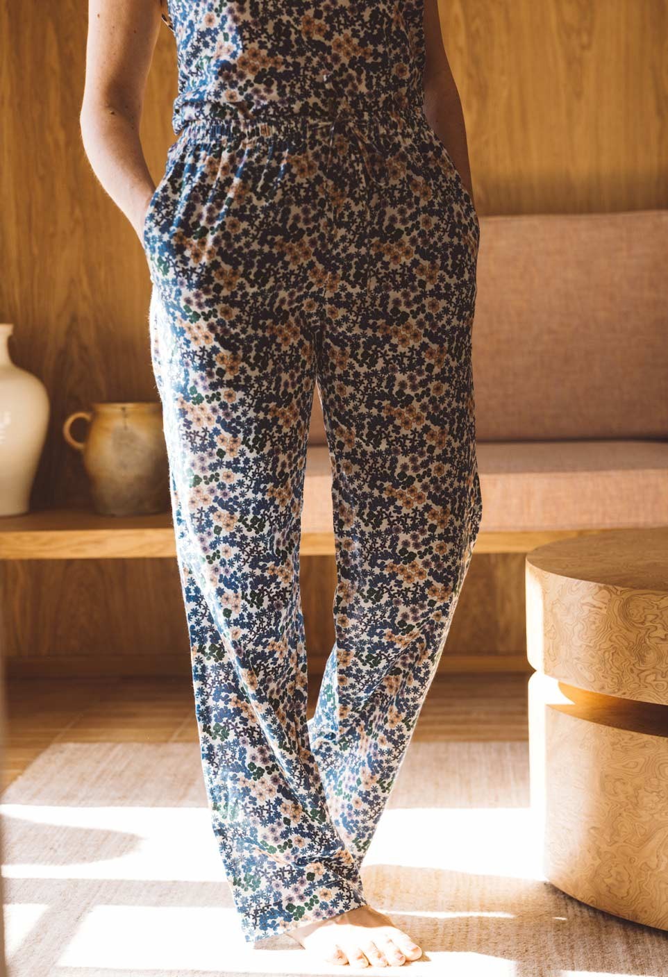 PANTALON DE PYJAMA  FLOWER AZUR