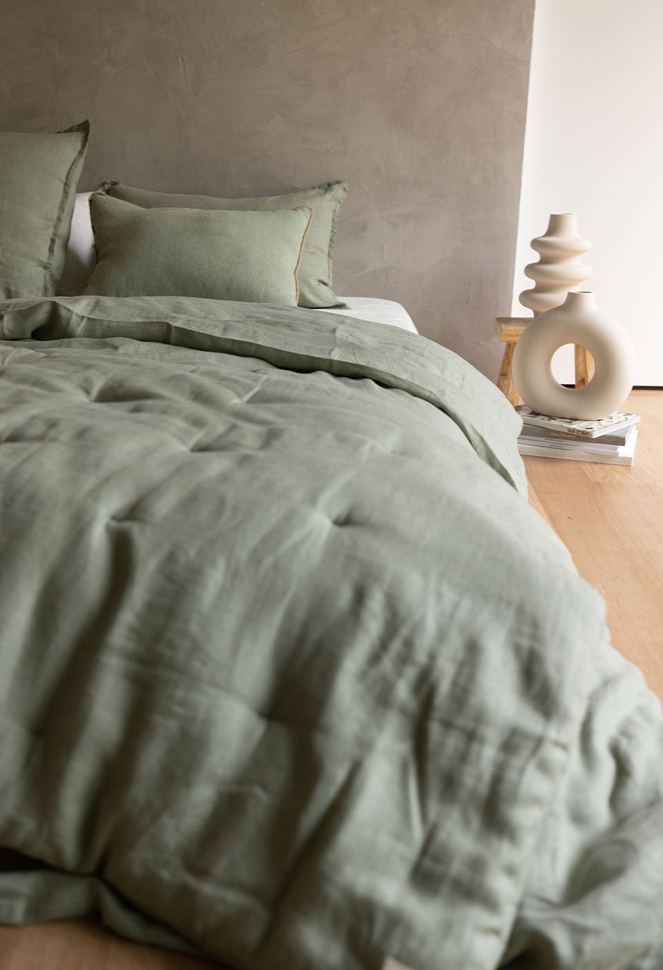 Washed linen duvet cover Caramel | Prélude | Gabrielle Paris