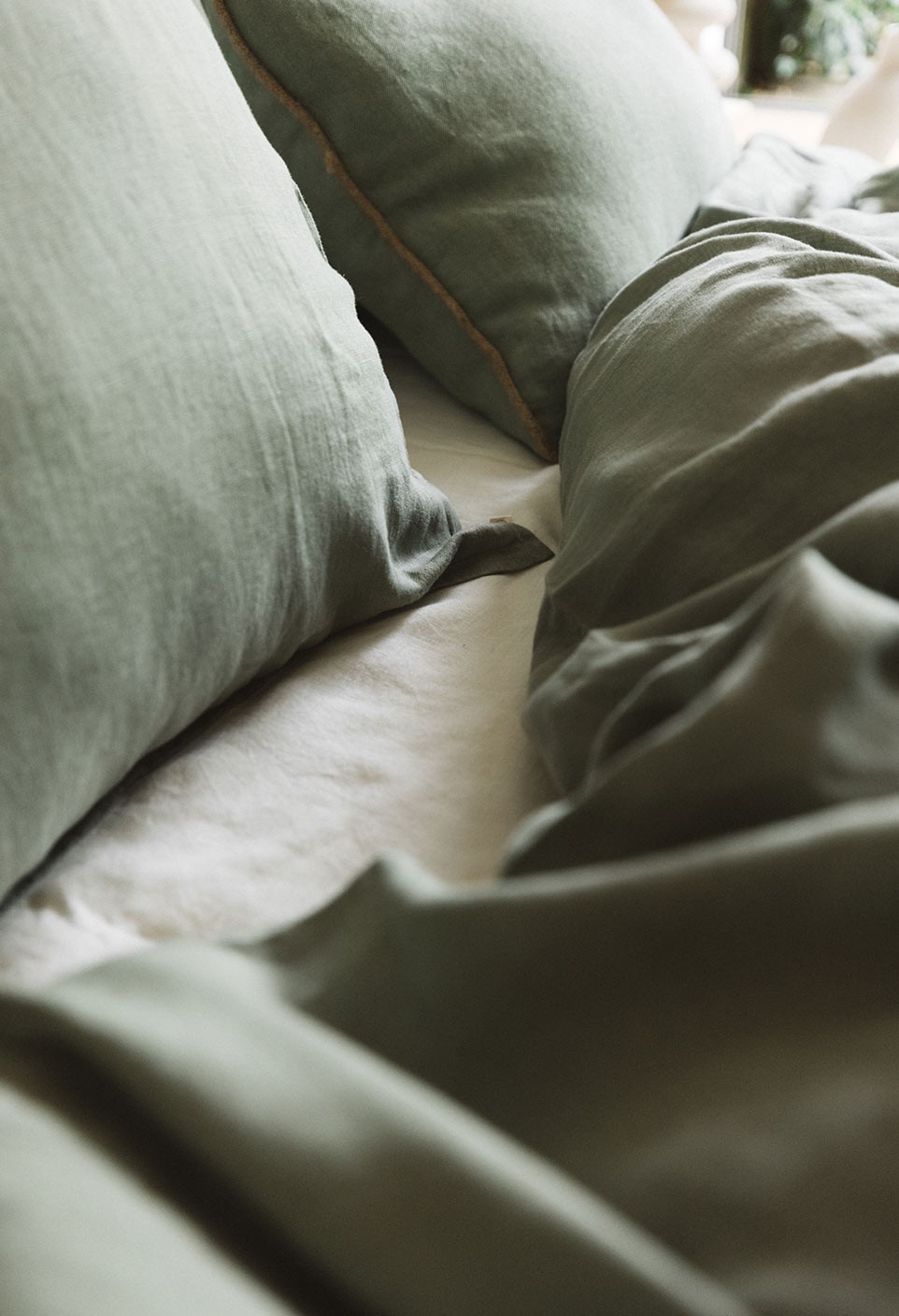 Washed linen duvet cover Caramel | Prélude | Gabrielle Paris