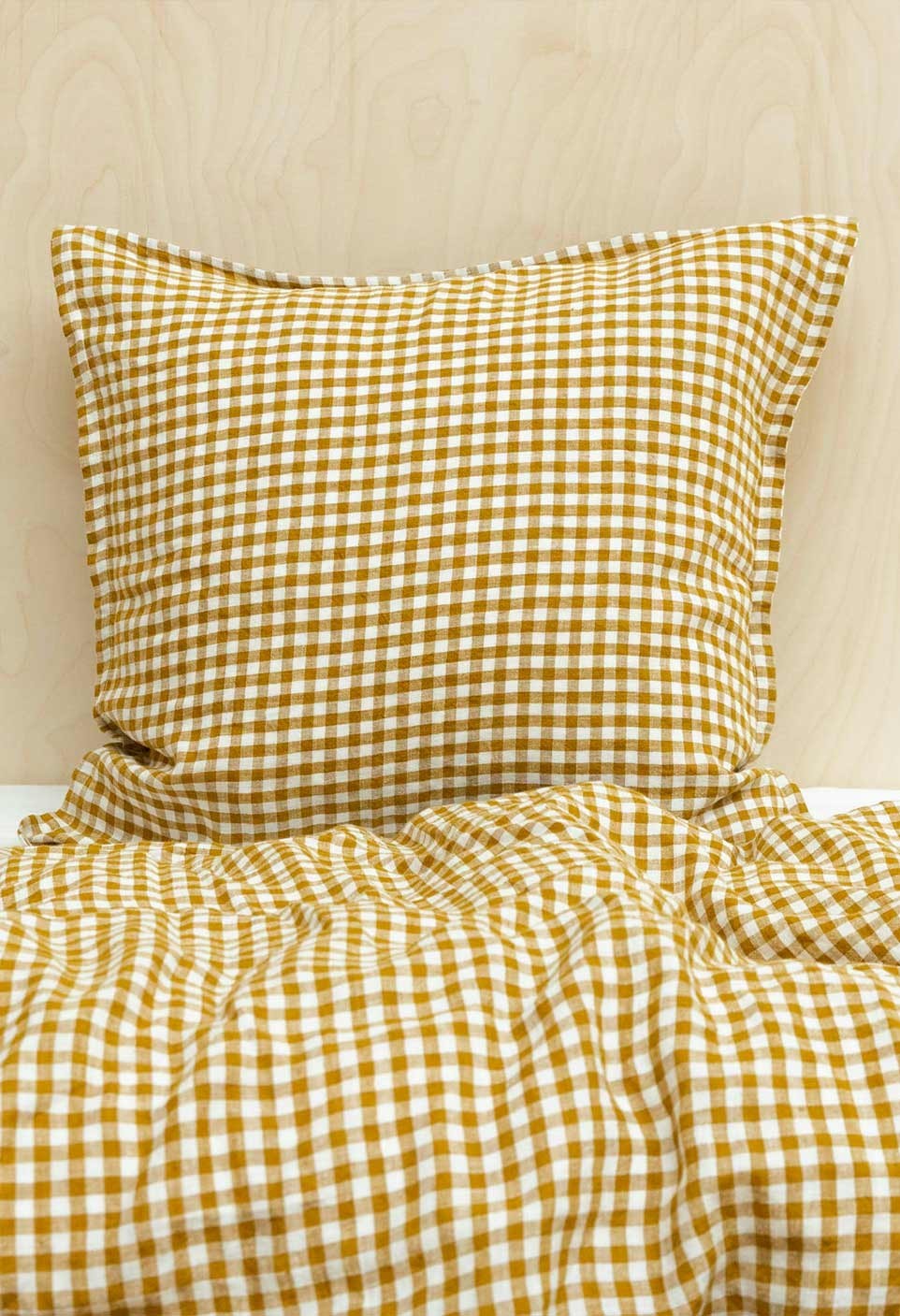 LINEN DUVET COVER  VICHY CURRY