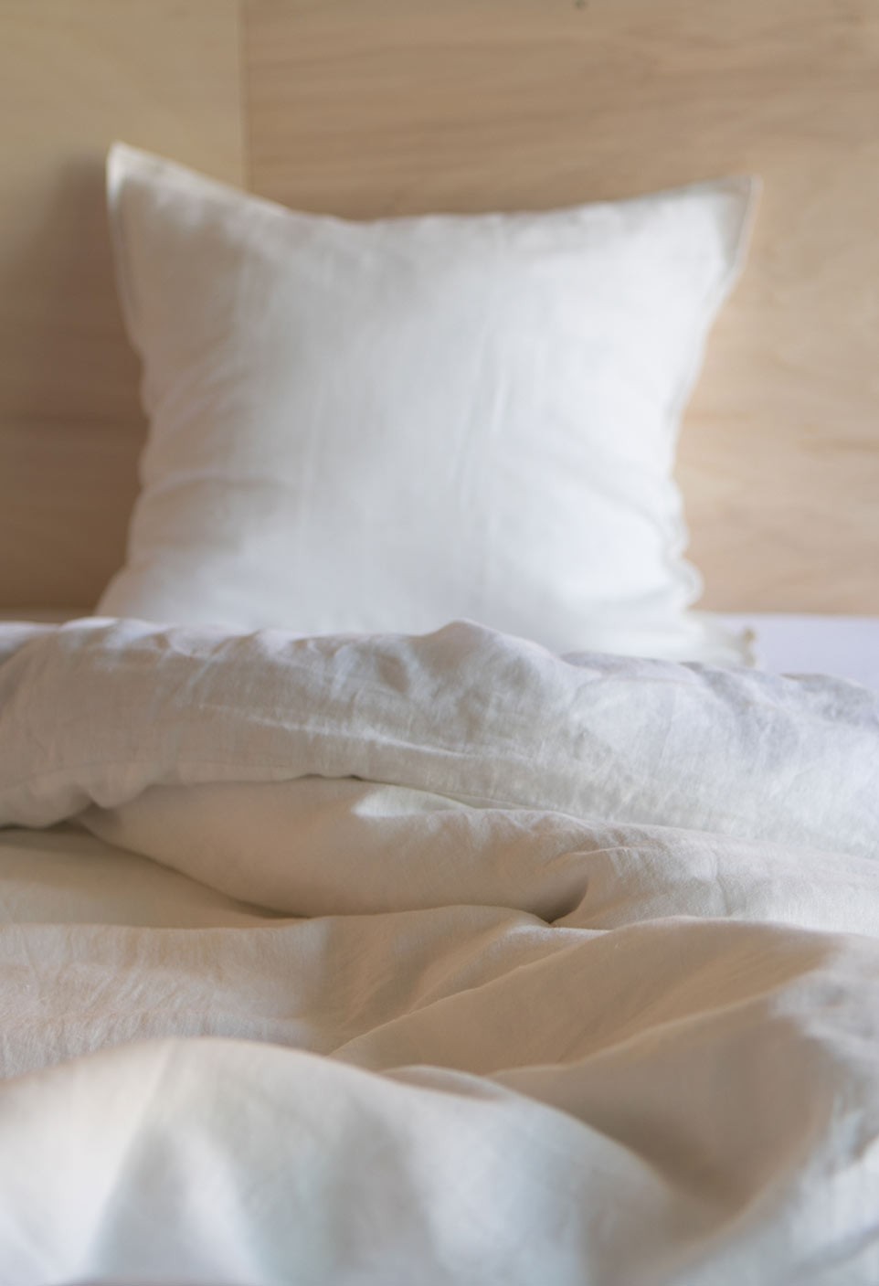 WASHED LINEN DUVET COVER  MILK