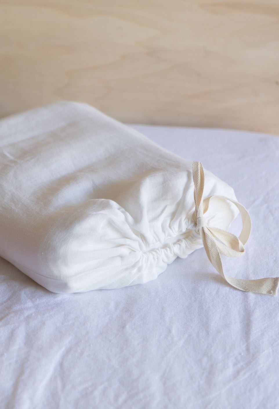 WASHED LINEN DUVET COVER  MILK