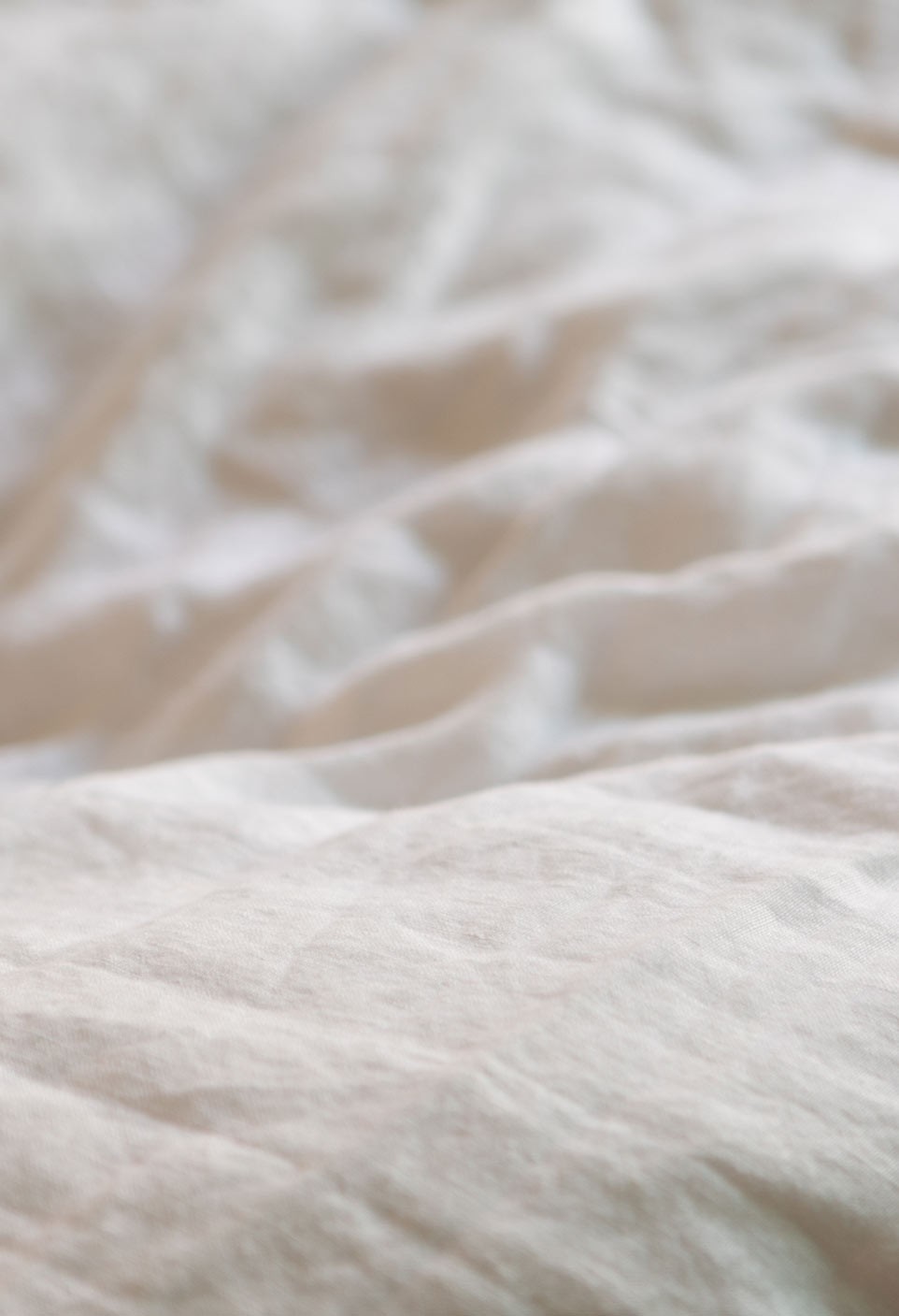 WASHED LINEN DUVET COVER  MILK