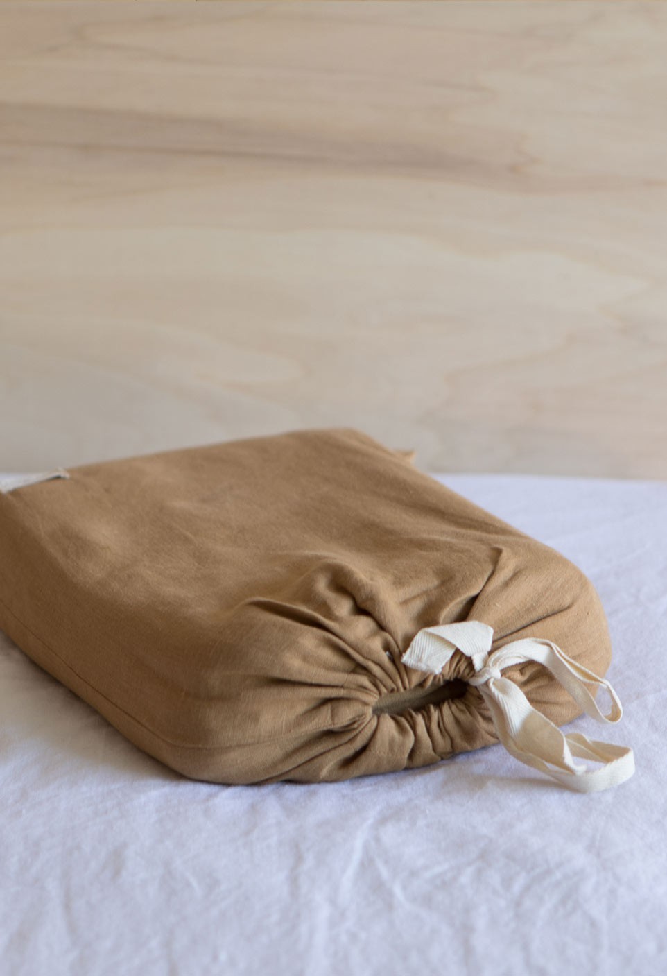 WASHED LINEN DUVET COVER  TABAC