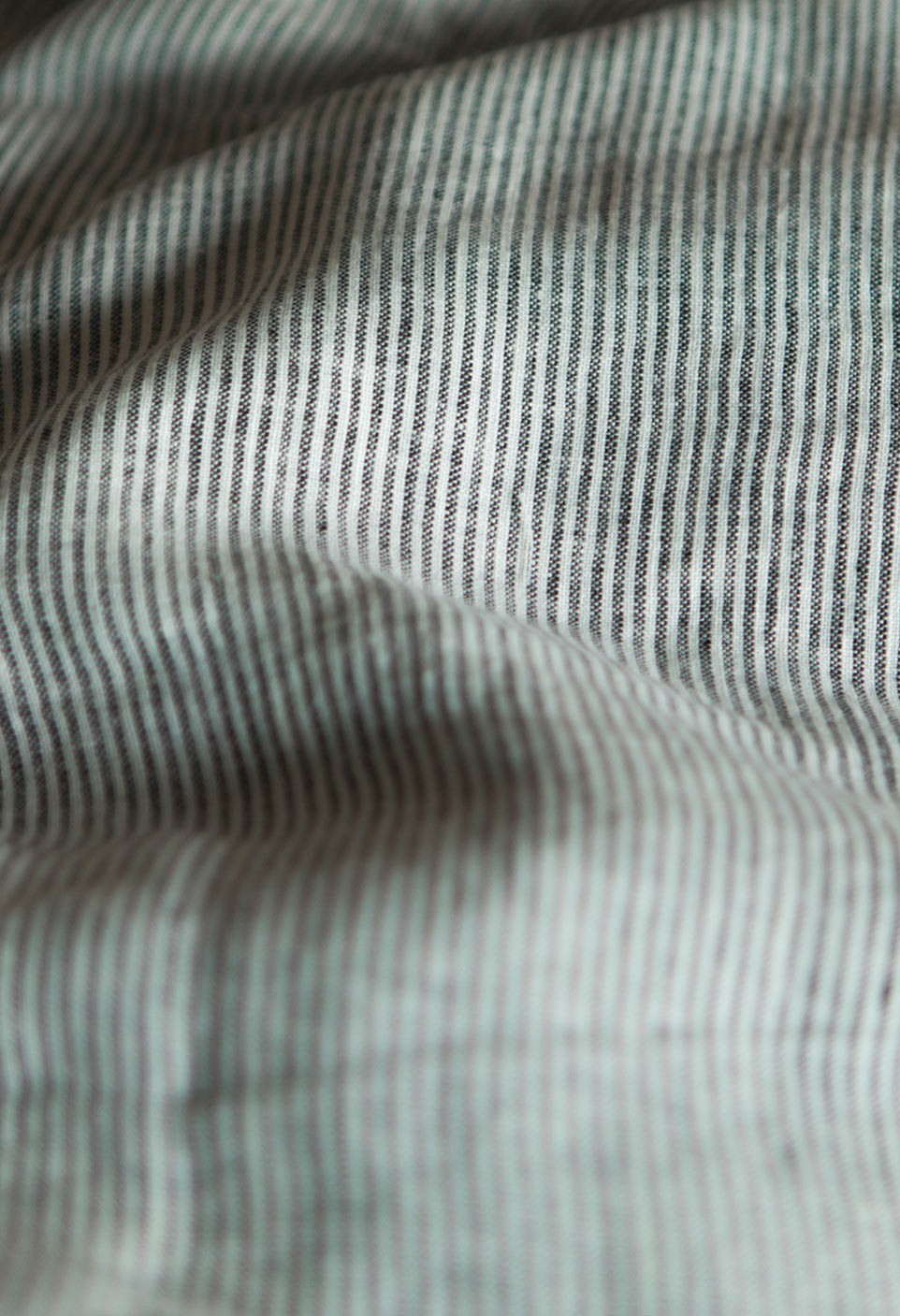 striped washed linen pillowcase black milk