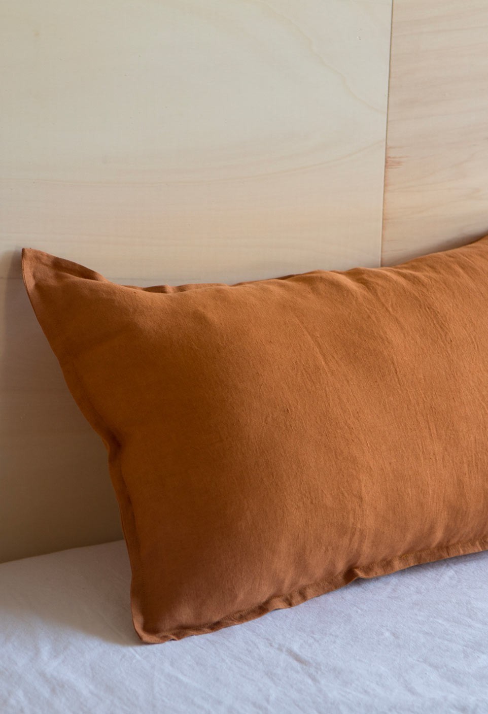 Washed linen eurosham/pillowcase Caramel | Prélude | Gabrielle Paris