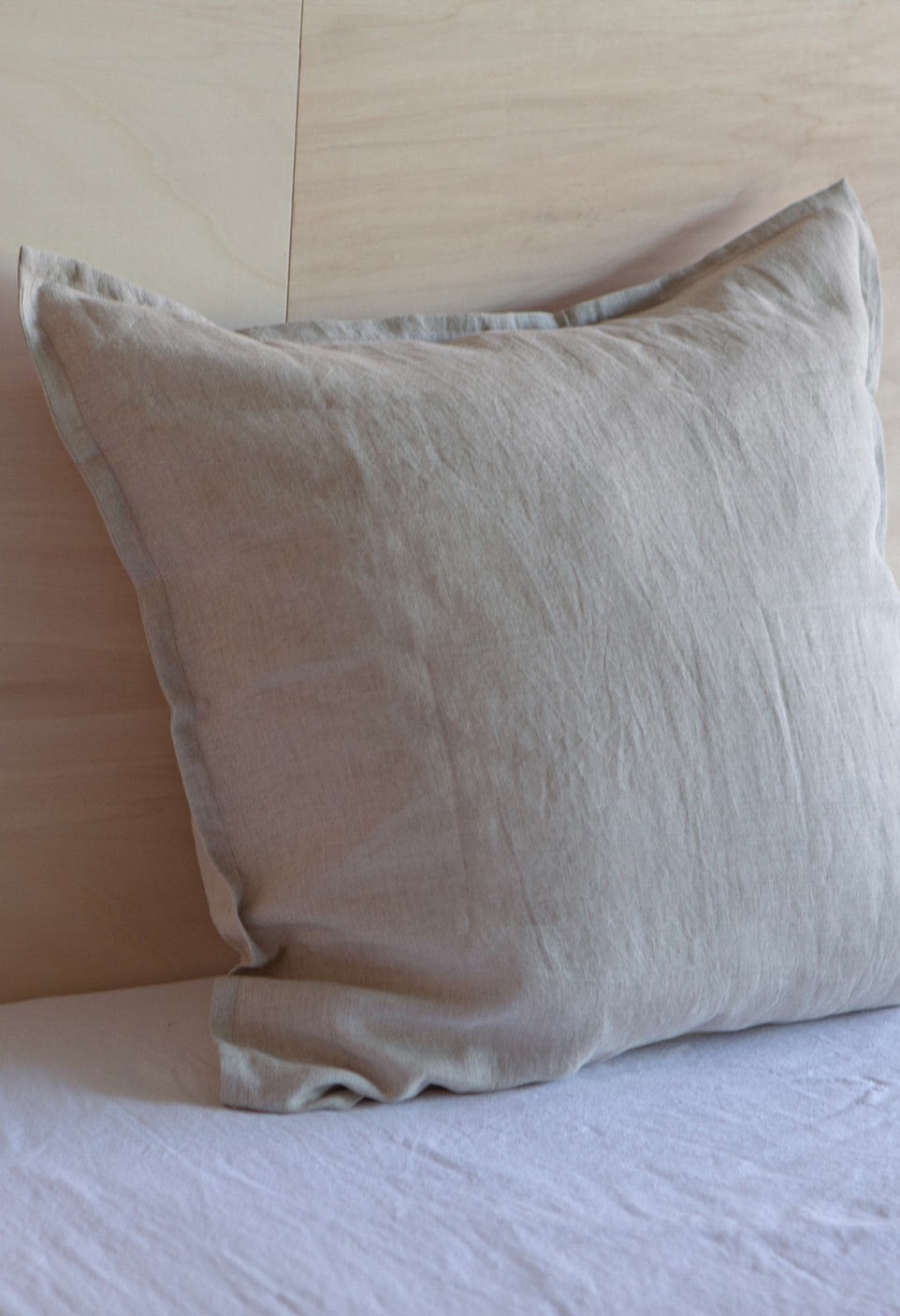 washed linen eurosham pillowcase naturel