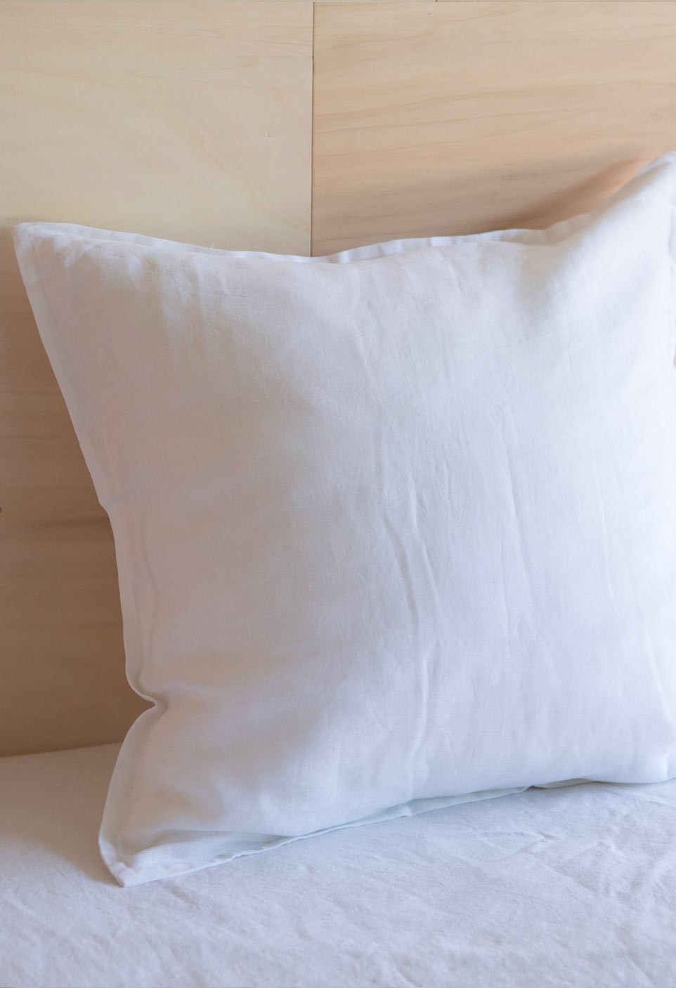 WASHED LINEN EUROSHAM / PILLOWCASE SNOW