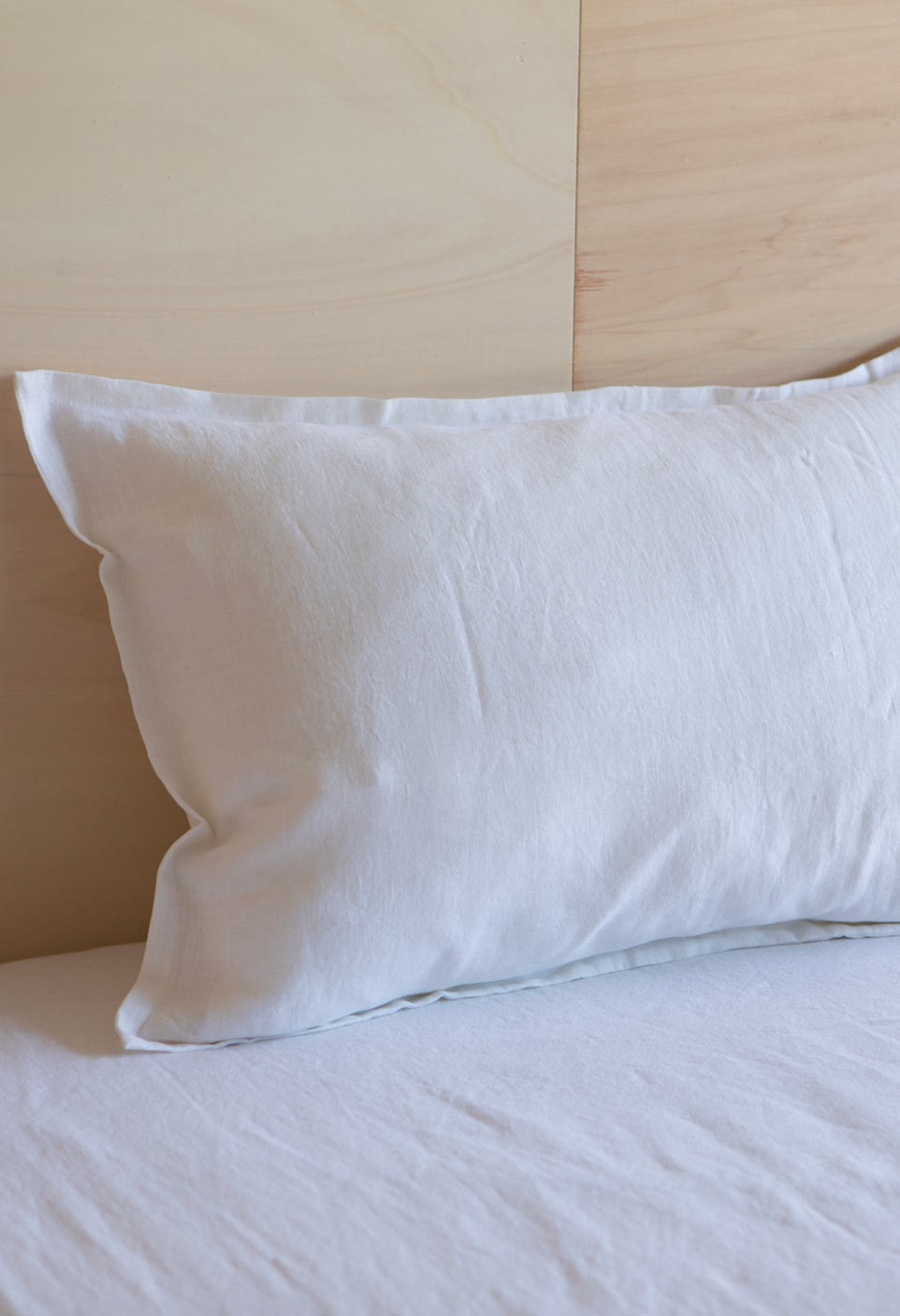 WASHED LINEN EUROSHAM / PILLOWCASE SNOW