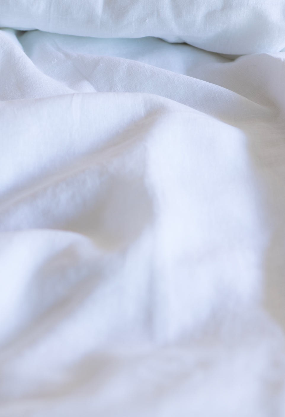 WASHED LINEN EUROSHAM / PILLOWCASE SNOW