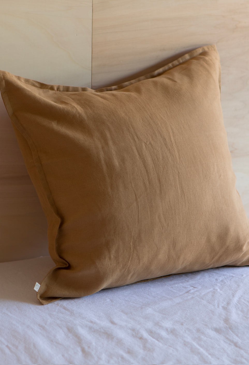 WASHED LINEN EUROSHAM / PILLOWCASE TABAC