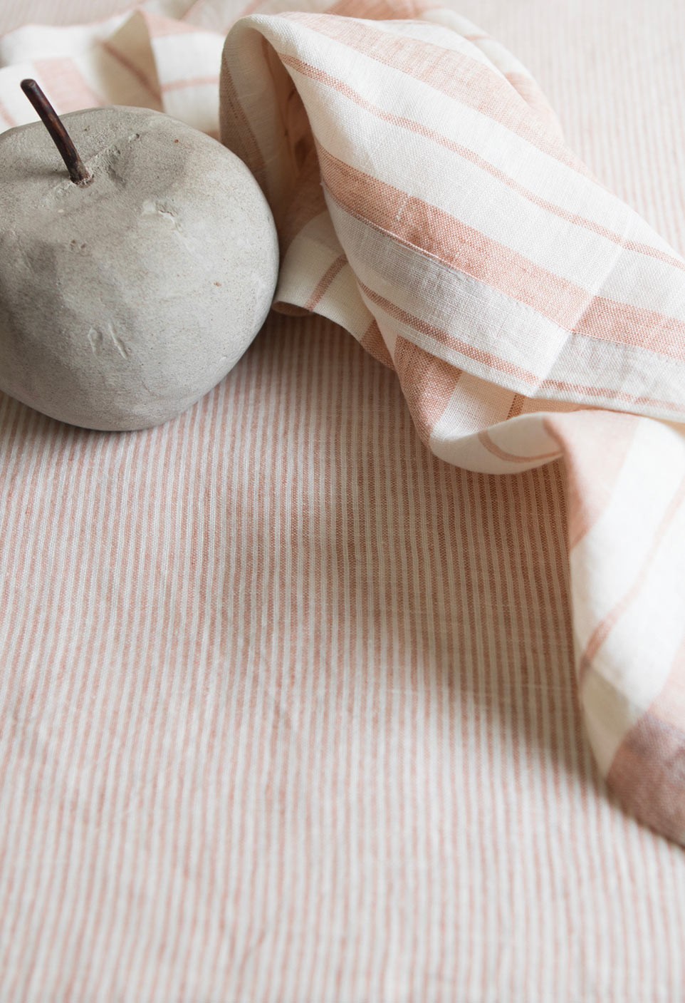 THIN STRIPE TABLECLOTH | GLAISE/ MILK | Gabrielle Paris