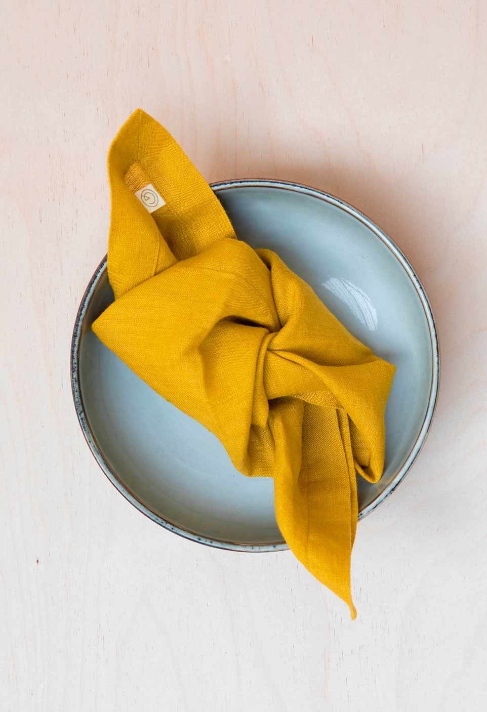 WASHED LINEN NAPKIN  CURRY