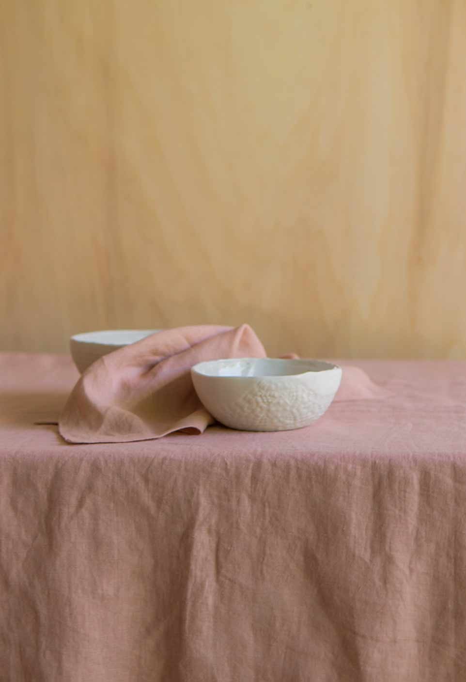 washed linen napkin pink glaise| Gabrielle Paris