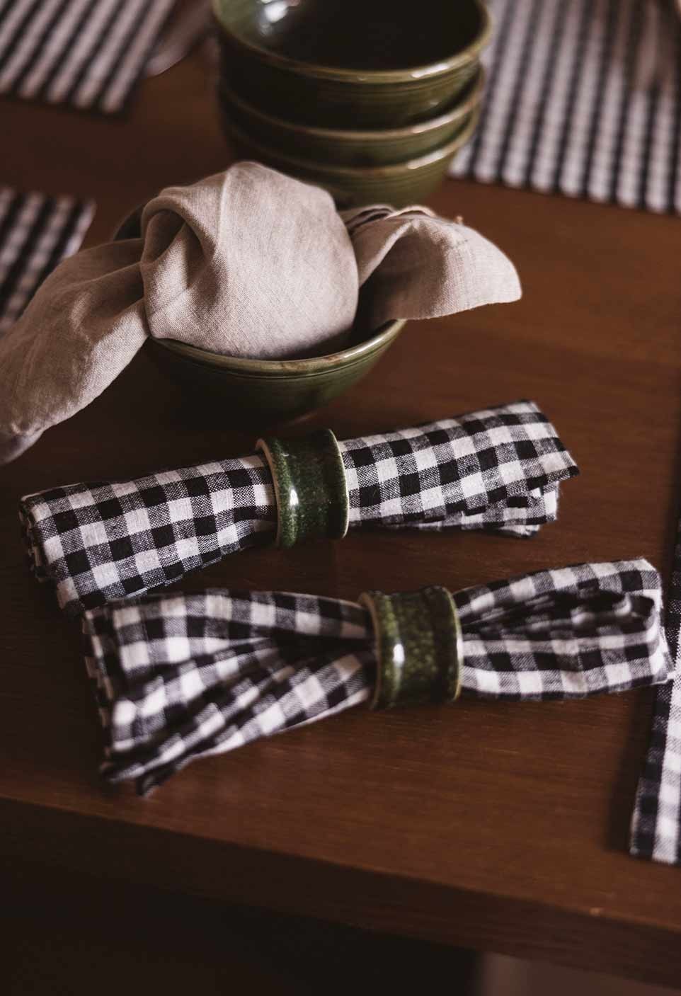 NAPKIN  VICHY BLACK