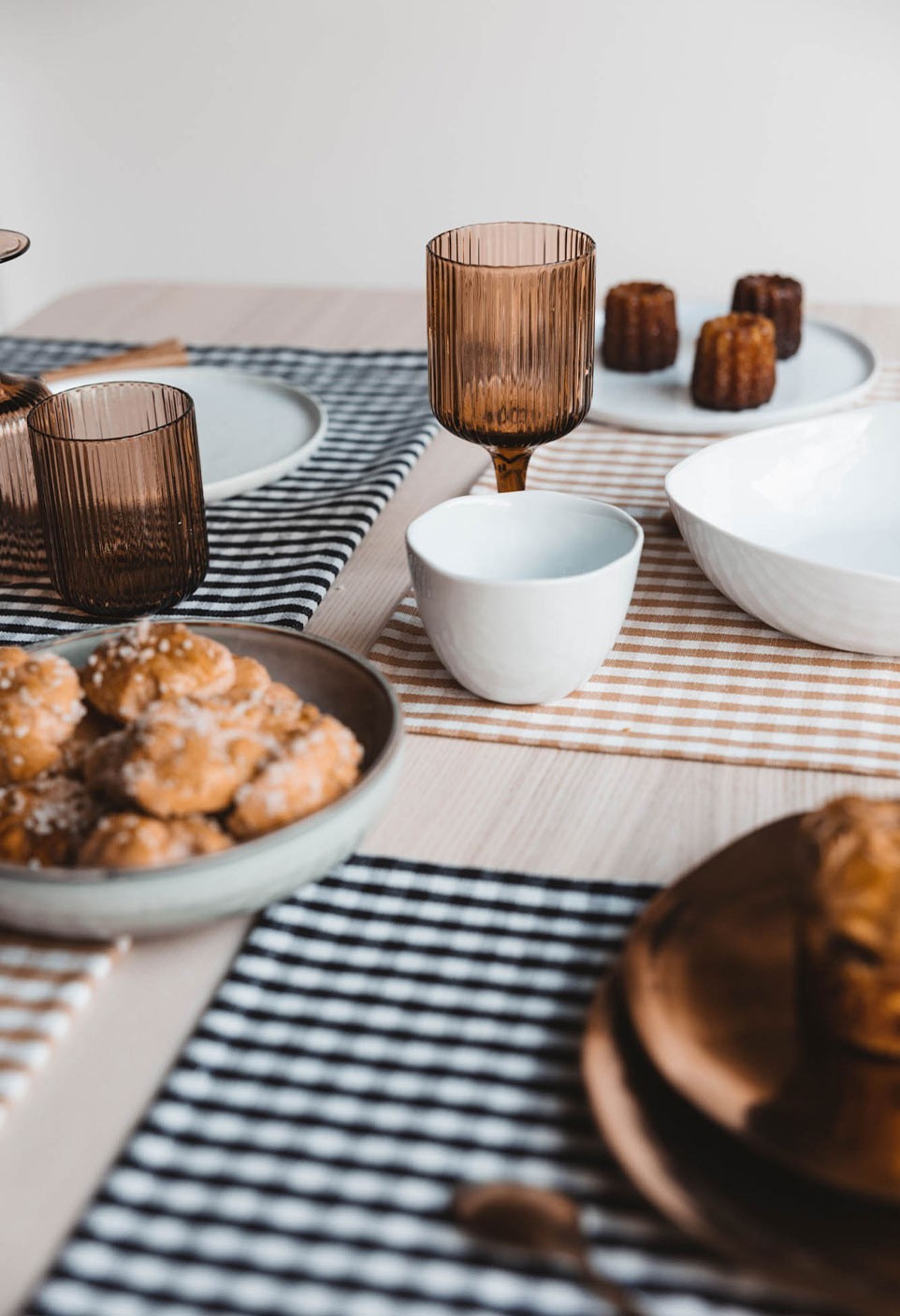 SET DE TABLE  EN COTON VICHY BLACK