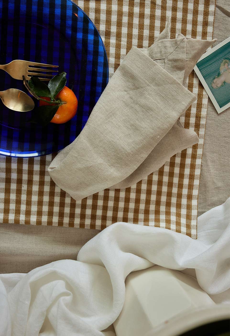 Vichy Curry Cotton Placemat