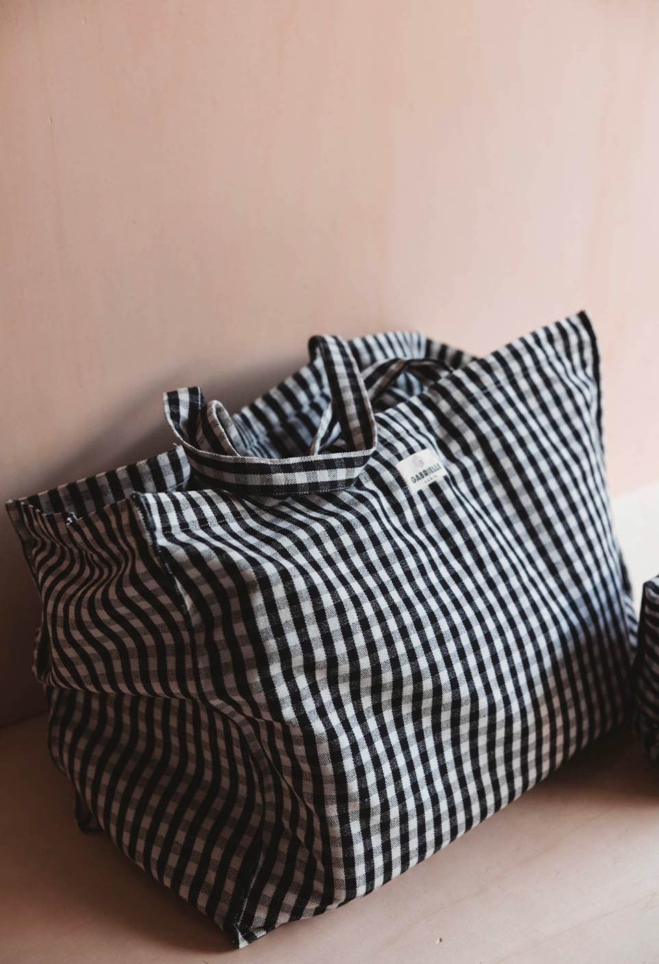 SAC WEEK-END  EN COTON VICHY BLACK