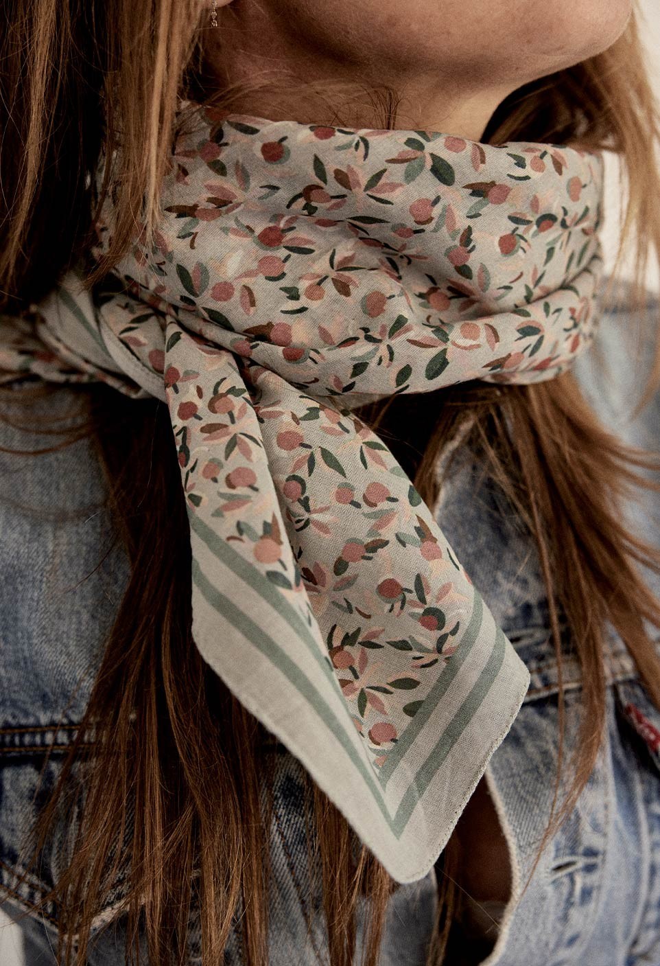 FOULARD BLOOM  SAUGE