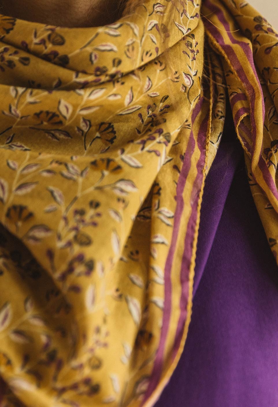 FOULARD BOHÈME  OCRE