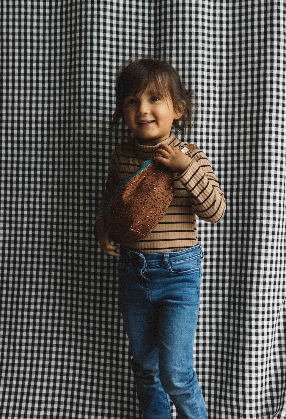 BANANE EN COTON ENFANT  LEOPARD AUBURN