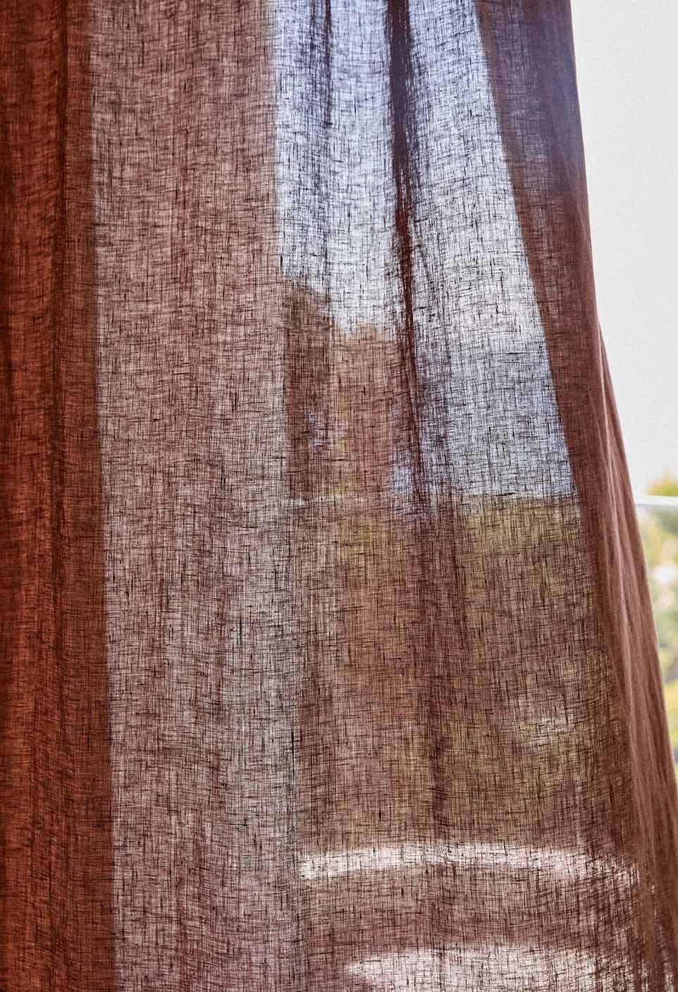 Moka Washed Linen Curtain | Elegant & Warm Home Linen