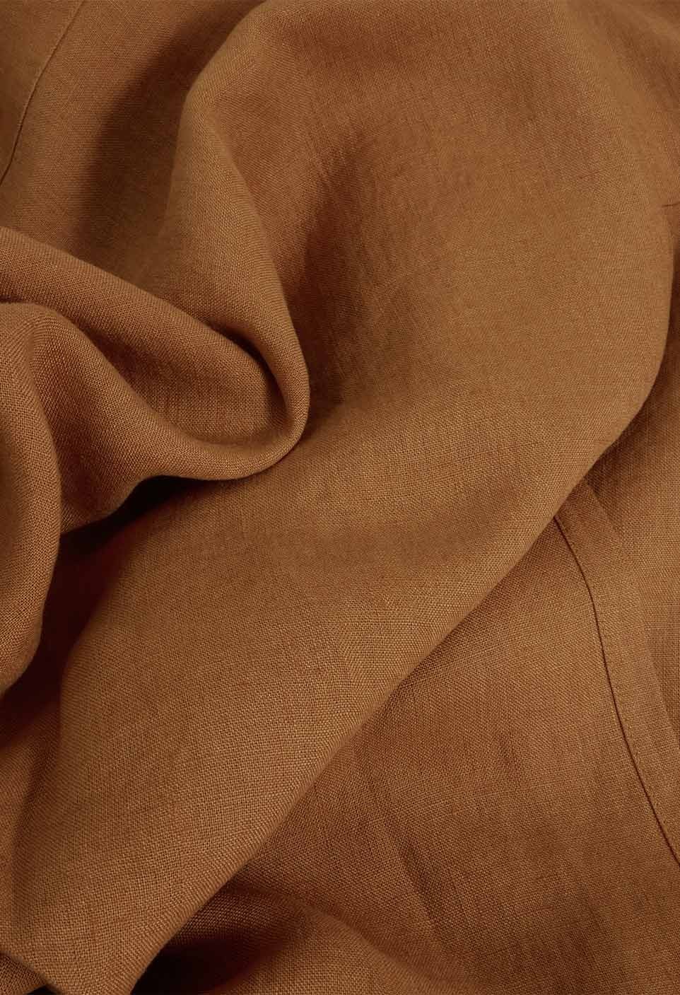 Washed Linen Curtain Caramel | Elegant & Warm Household Linen