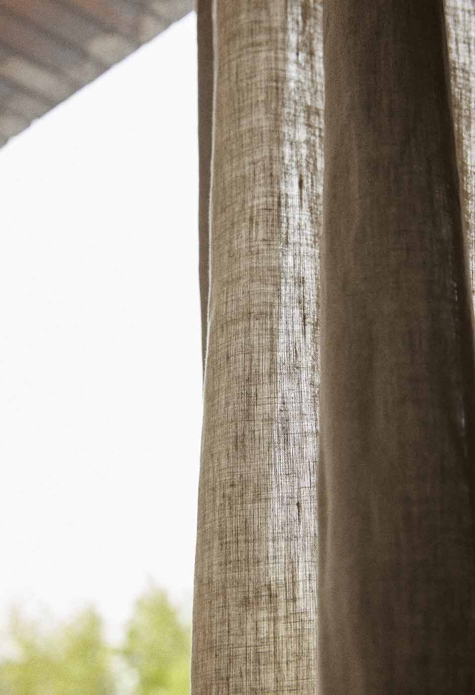 WASHED LINEN CURTAIN  NATUREL