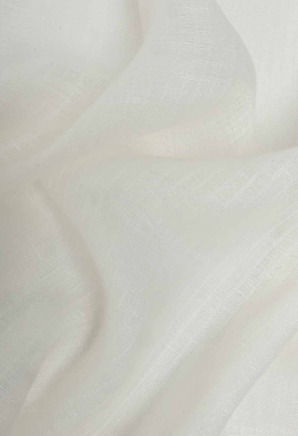 RIDEAU EN VOILE DE LIN  JACQUARD MILK