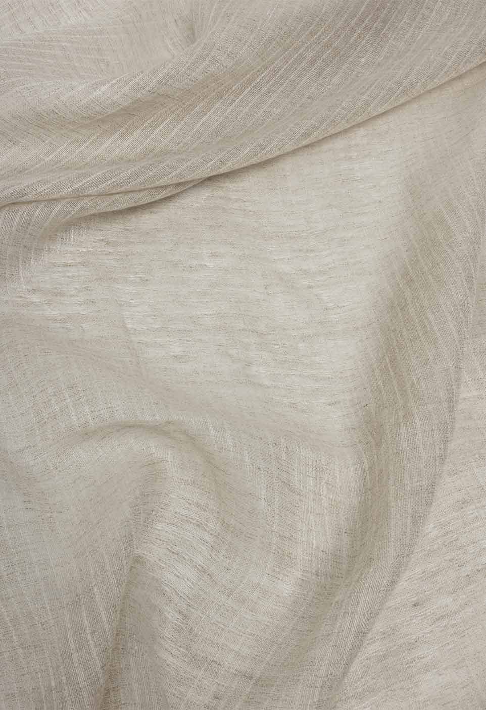 RIDEAU EN VOILE DE LIN  JACQUARD NATUREL