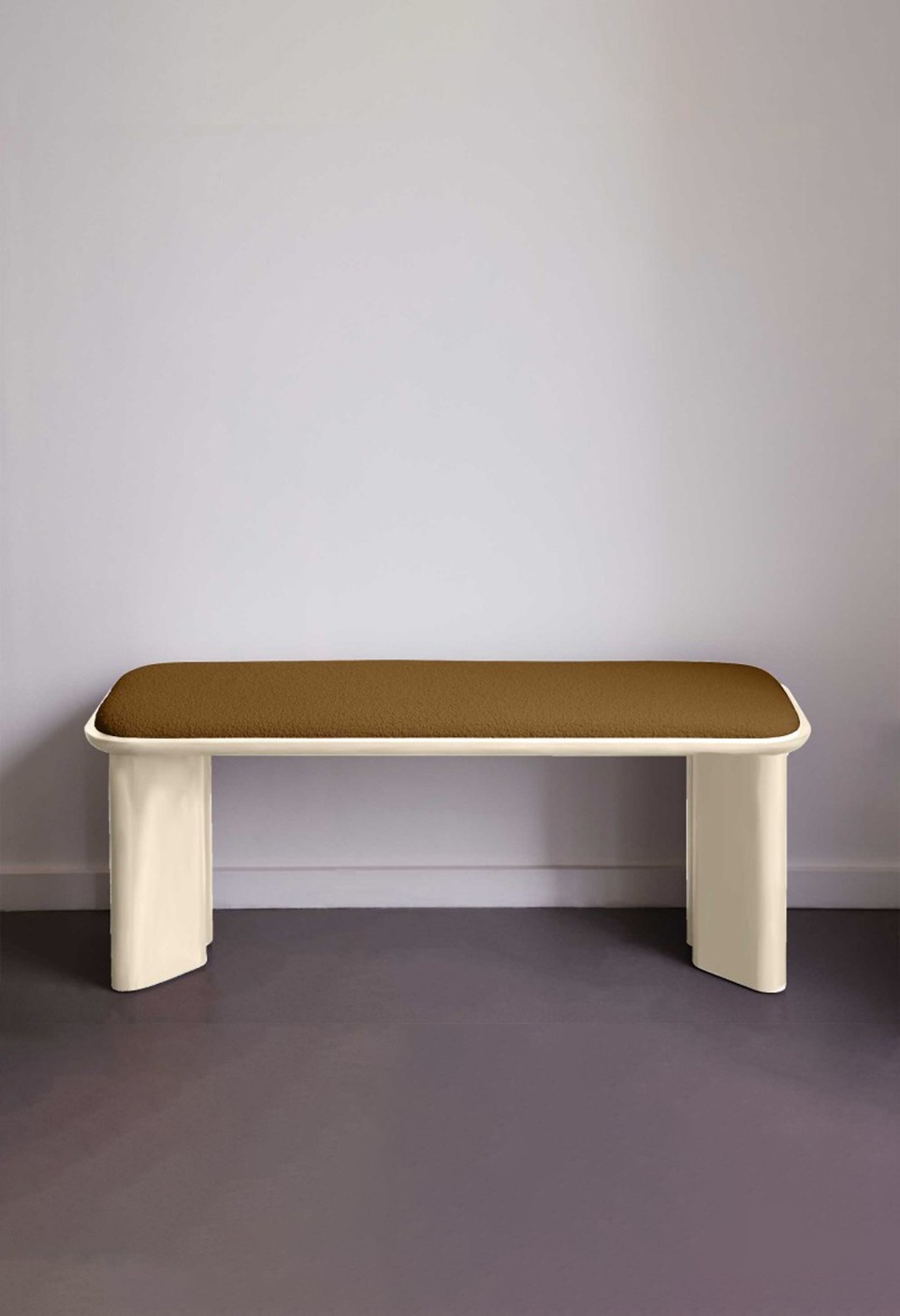 LAZARE BENCH  CREAM LACQUERED WOOD