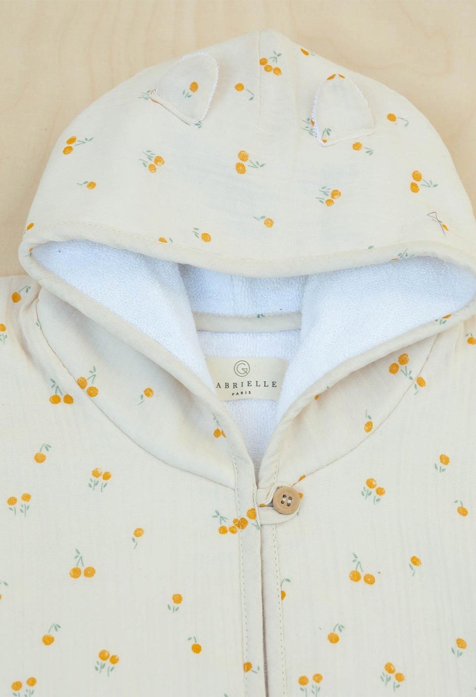 Bathrobe Blossom Safran yellow | Green & Kids | Gabrielle Paris