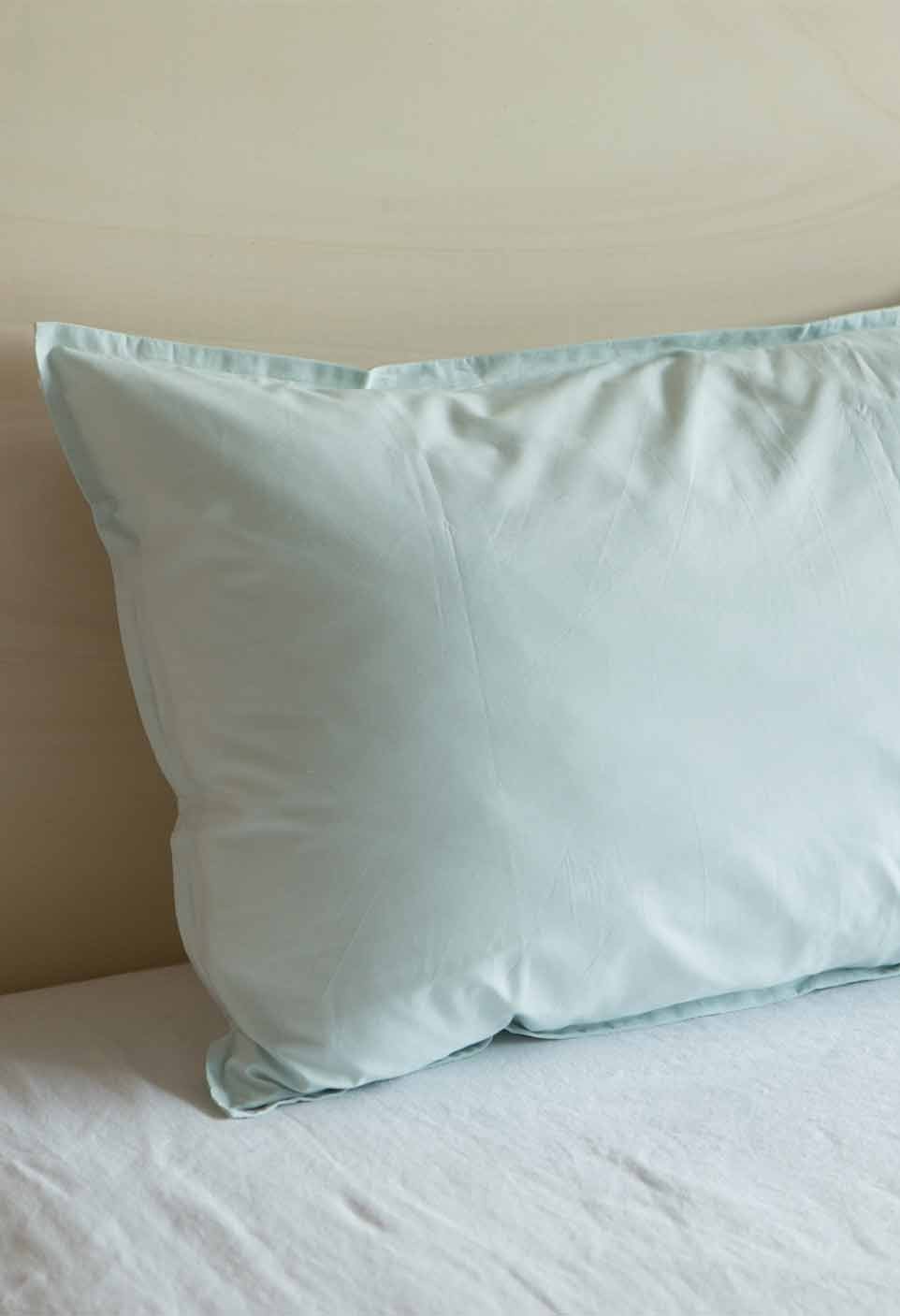 WASHED COTTON EUROSHAM / PILLOWCASE  MINT