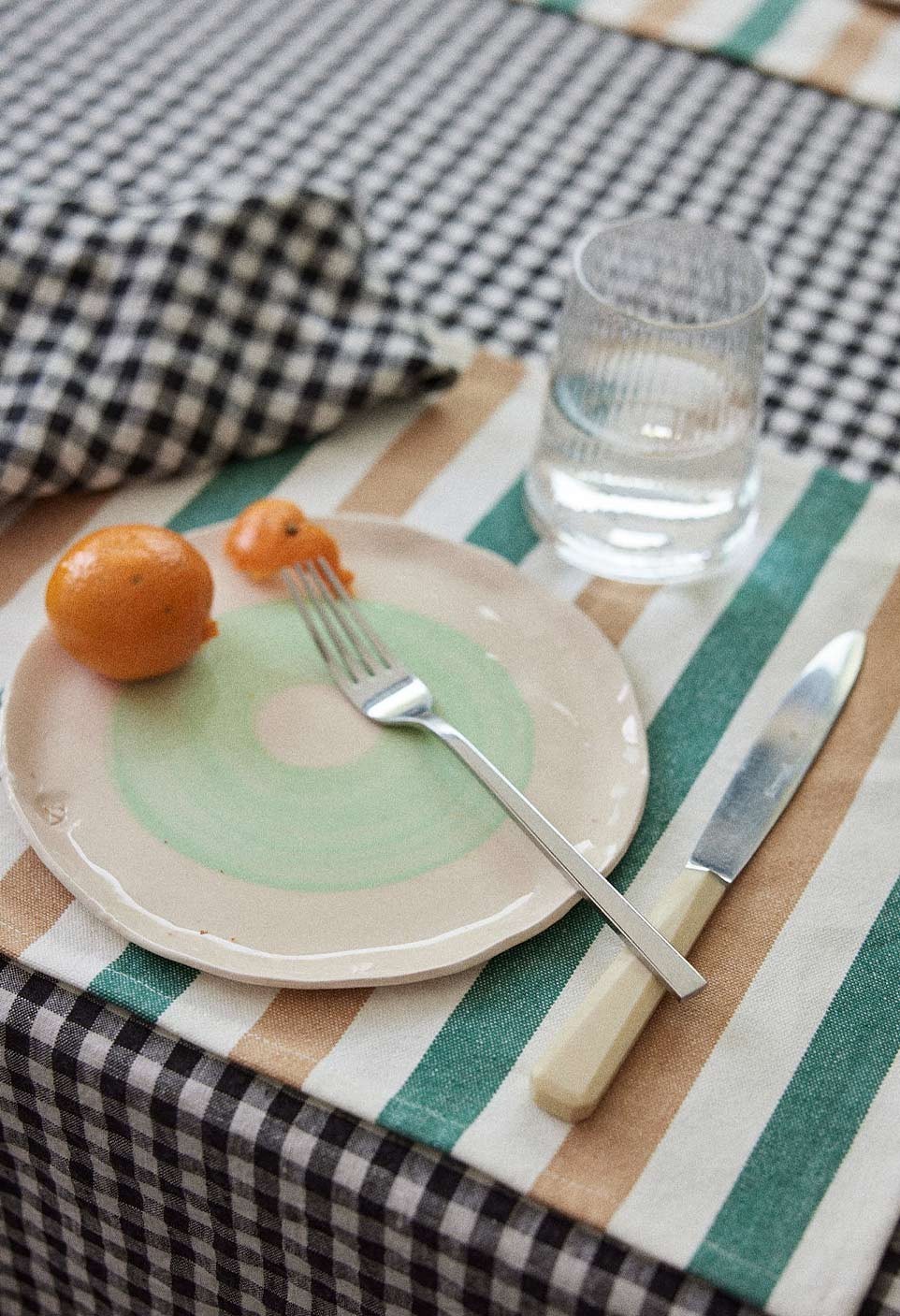 The emerald stripes placemat