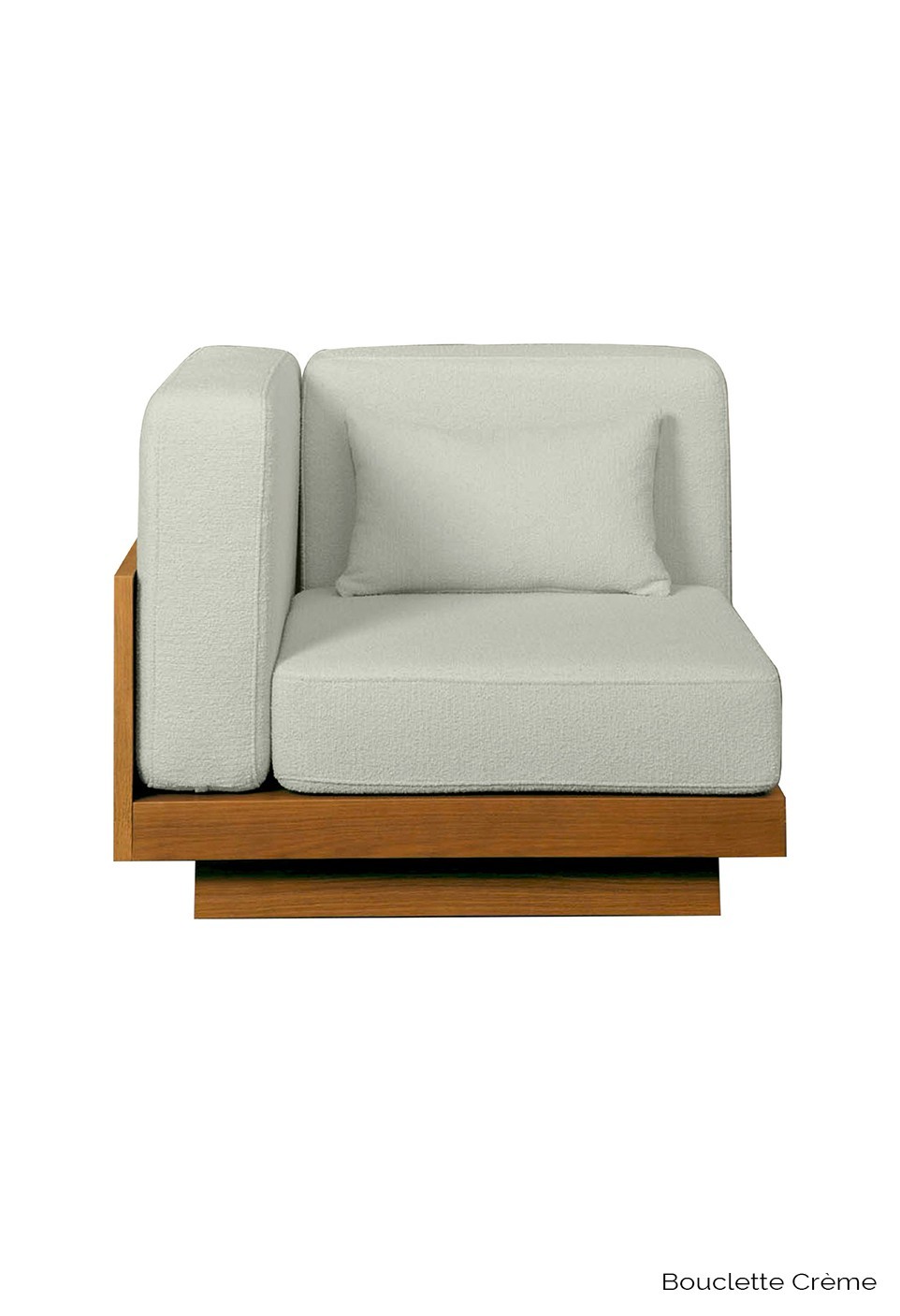 FAUTEUIL D'ANGLE  IROKO BOUCLETTE CRÈME