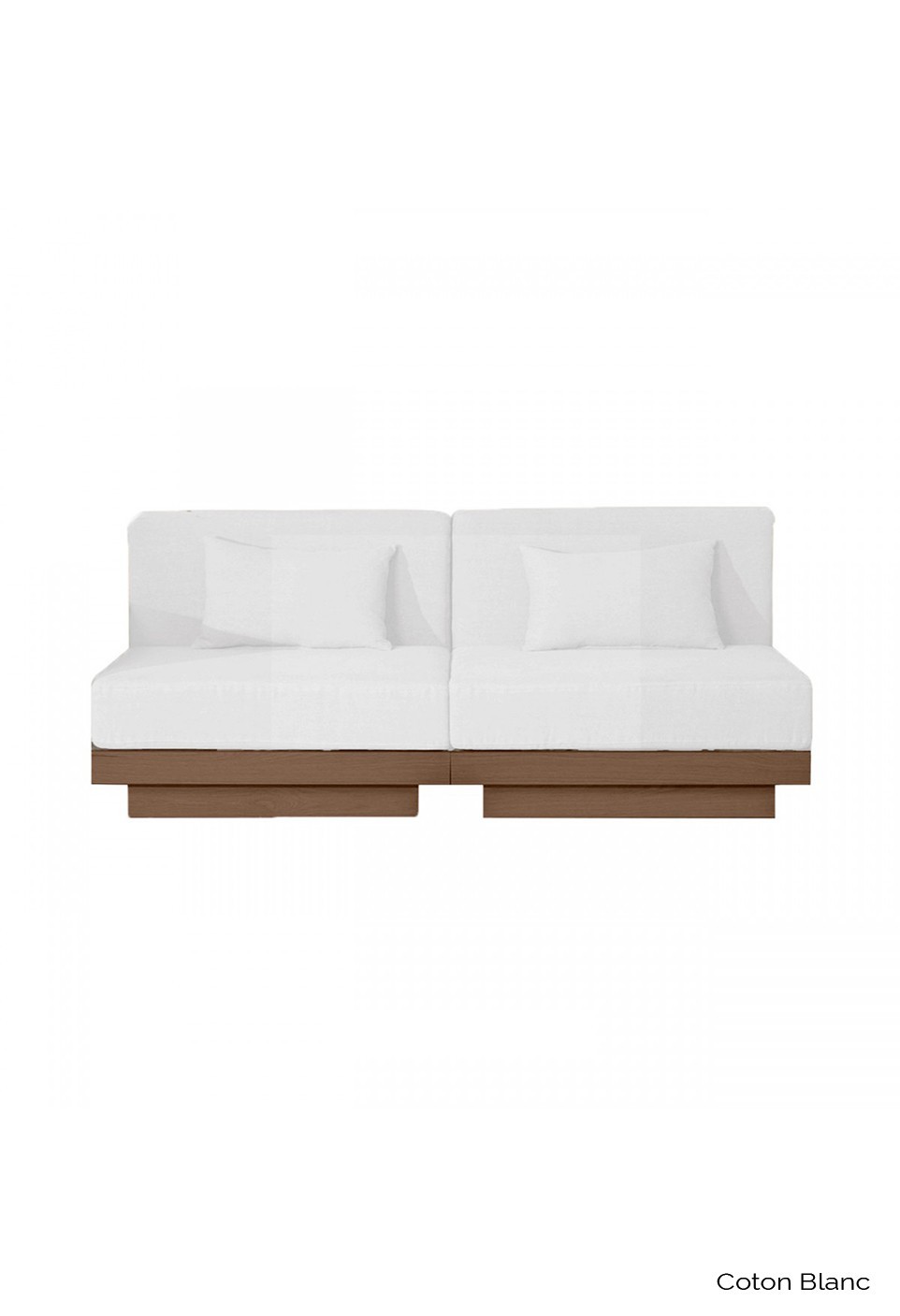 GEORGES THE SOBER SOFA  2 PLACES WALNUT FINISH