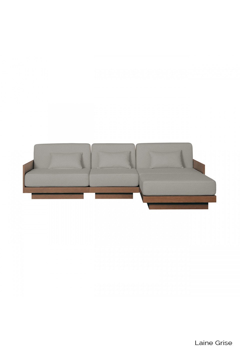 GEORGES THE LOUNGE CHAIR SOFA  3/4 PLACES WALNUT FINISH