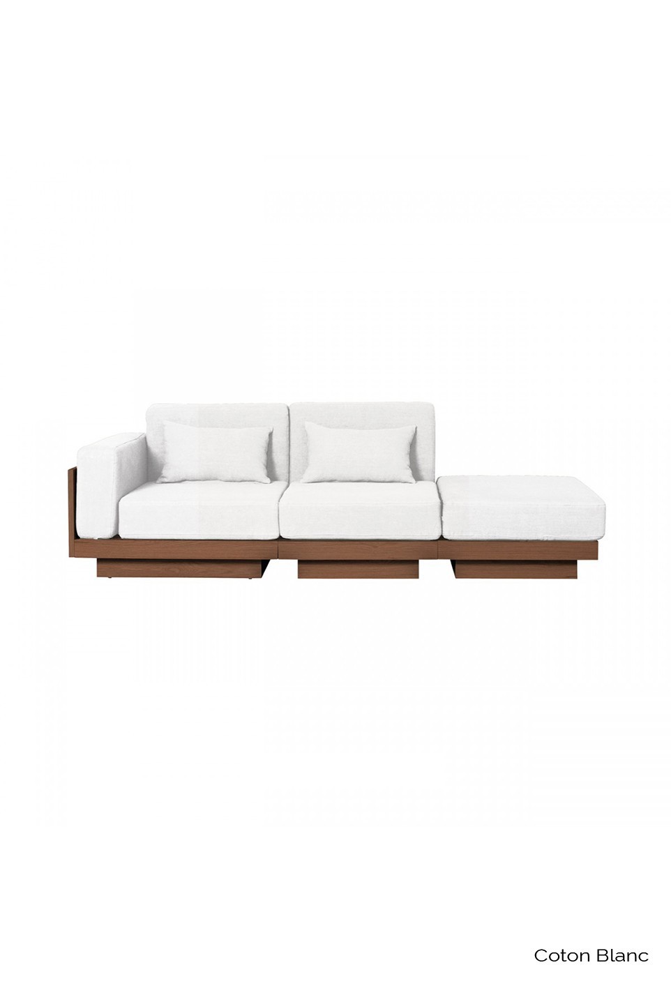 GEORGES THE LOUNGE CHAIR SOFA  3 PLACES WALNUT FINISH