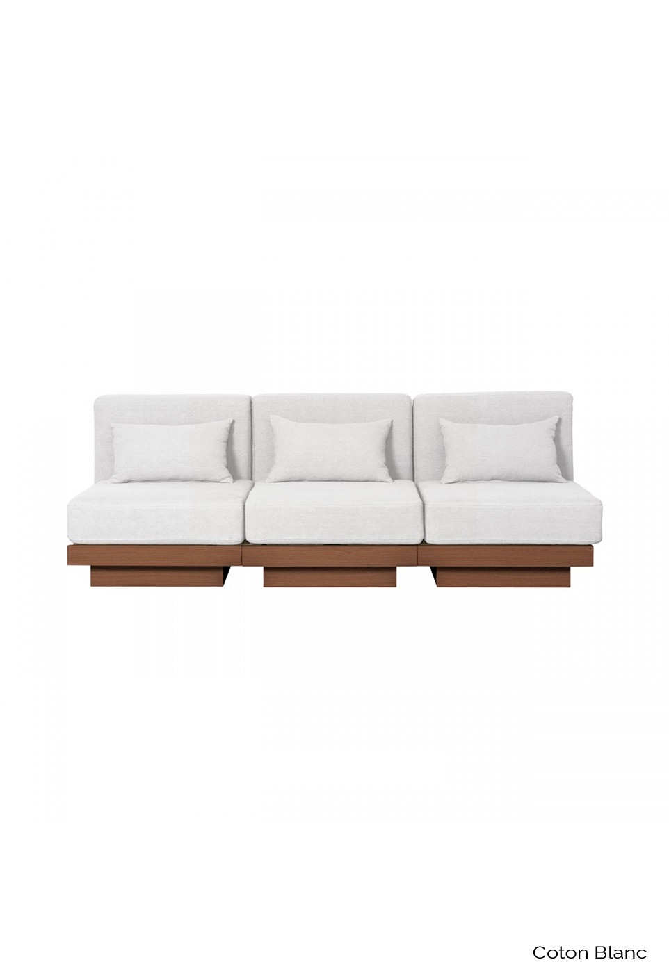 GEORGES THE SOBER SOFA  3 PLACES WALNUT FINISH