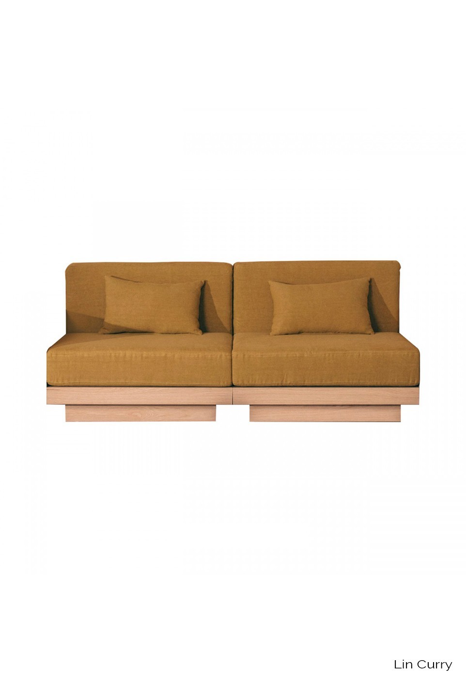 GEORGES THE SOBER SOFA 2 PLACES  NATURAL OAK FINISH