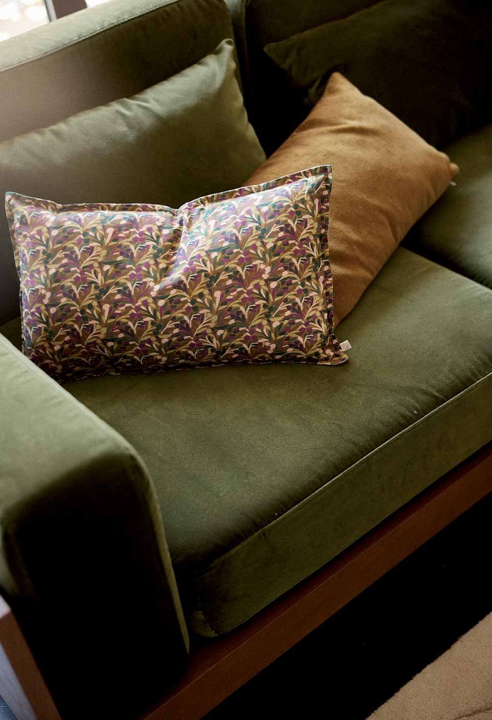 COTTON TAORMINA CUSHION  SONGE VIOLET