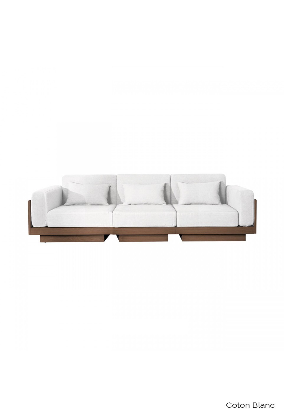 GEORGES THE COMFORTABLE SOFA  3 PLACES WALNUT FINISH