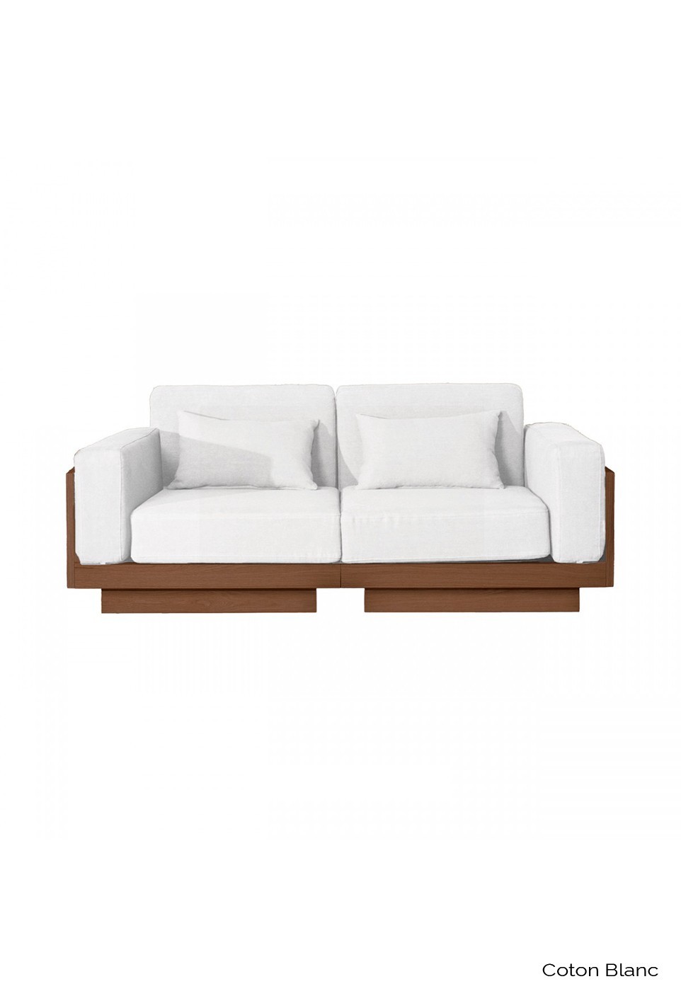 GEORGES THE COMFORTABLE SOFA  2 PLACES WALNUT FINISH