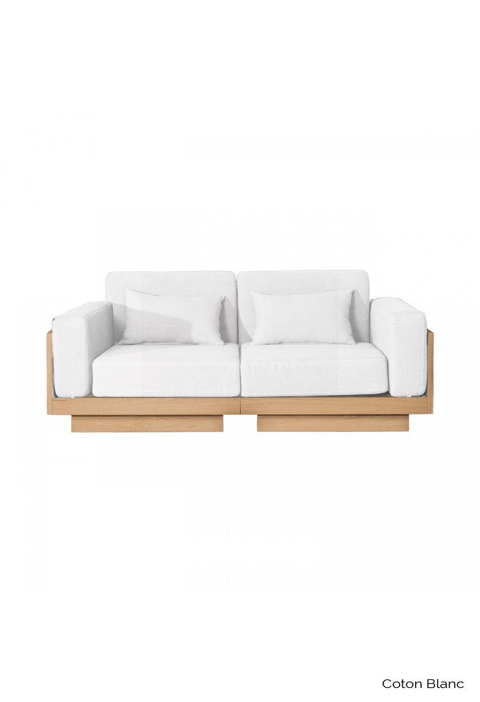 GEORGES THE COMFORTABLE SOFA 2 PLACES  NATURAL OAK FINISH