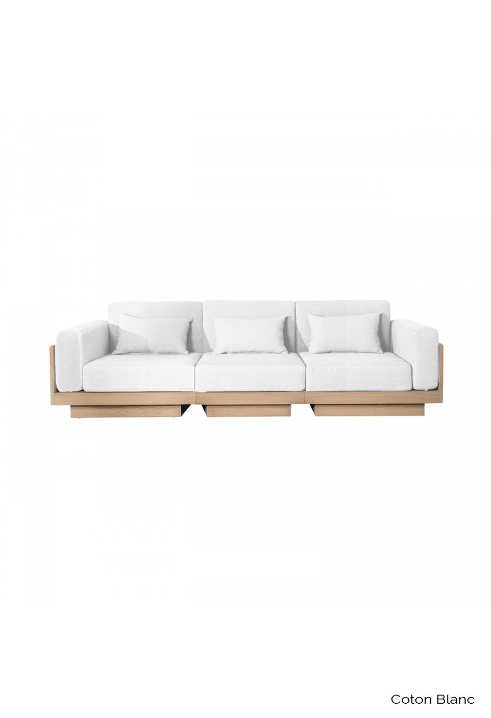 GEORGES THE COMFORTABLE SOFA 3 PLACES  NATURAL OAK FINISH