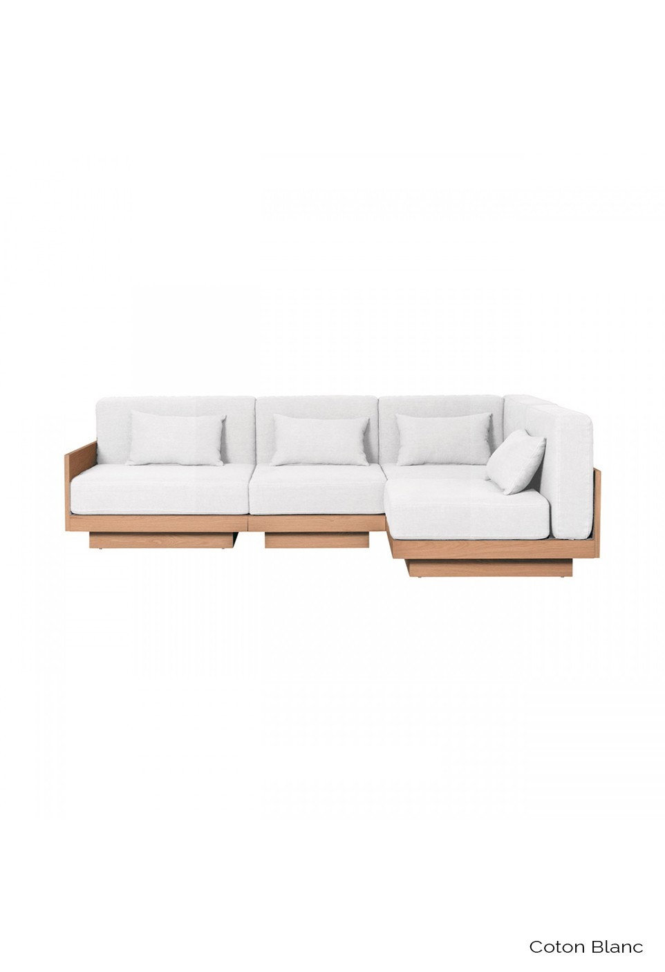 GEORGES THE CORNER SOFA 4 PLACES  NATURAL OAK FINISH