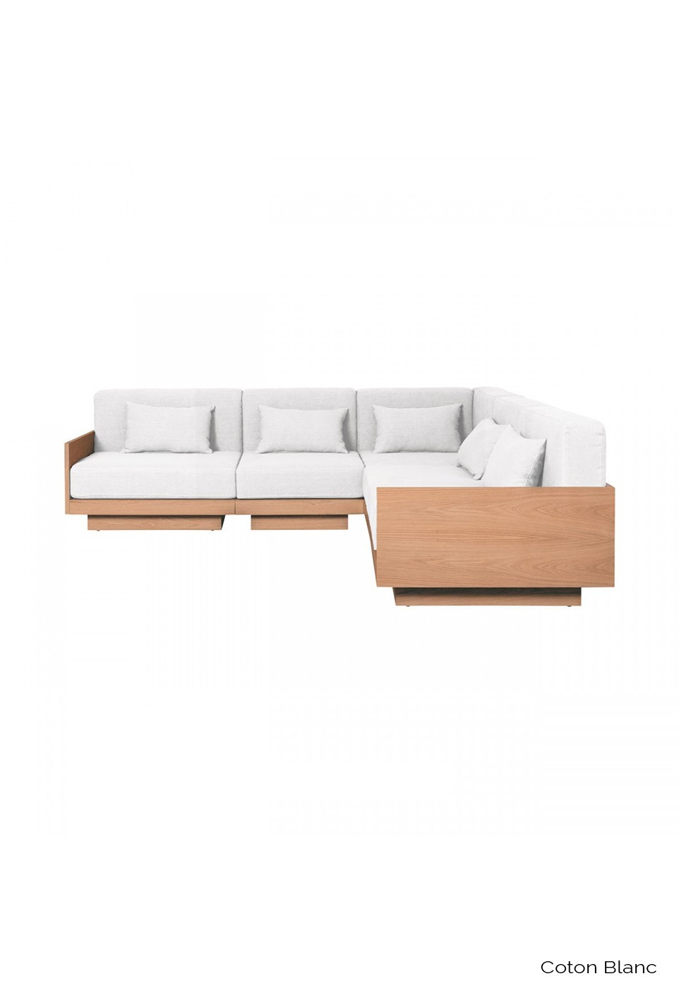 GEORGES THE CORNER SOFA 5 PLACES  NATURAL OAK FINISH