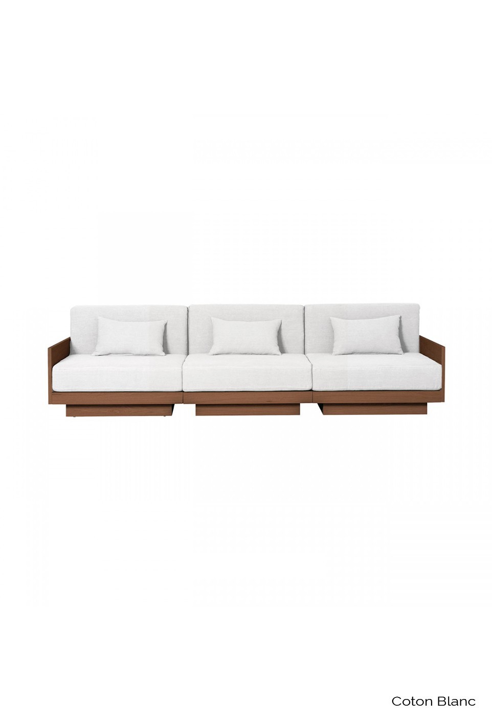 GEORGES THE ELEGANT SOFA  3 PLACES WALNUT FINISH