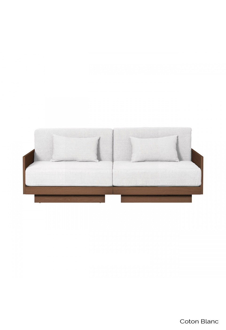 GEORGES THE ELEGANT SOFA  2 PLACES WALNUT FINISH