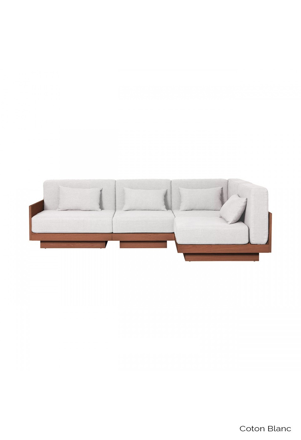 GEORGES THE CORNER SOFA  4 PLACES IN WALNUT FINISH OAK